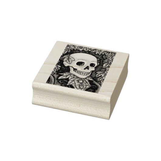 SKELETON, GOTHIC HALLOWEEN SKULL RUBBER STEMP RUBBERSTEMPEL (Stempel)