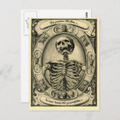 Skeleton, Gothic, Medieval Briefkaart (Voorkant / Achterkant)