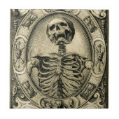 Skeleton, Gothic, Medieval Tegeltje (Voorkant)