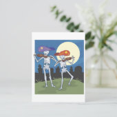Skeleton Graveyard Briefkaart (Staand voorkant)