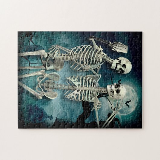 Skeleton graveyard moon selfies legpuzzel (Horizontaal)