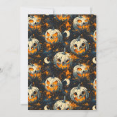 Skeleton Grim Reaper Halloween Bash Party Kaart (Achterkant)