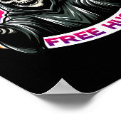 Skeleton Grim Reaper Halloween Grappig Regenboog G Poster (Hoek)
