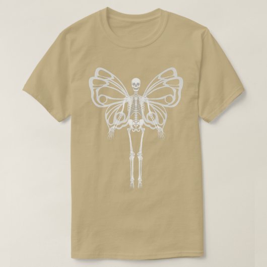 Skeleton Grunge Aesthetic Fairy Dark Goth Horror F T-shirt (Design voorkant)