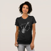 Skeleton Guitar Lover Rock Music Fan T-shirt (Voorkant volledig)