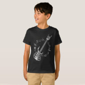 Skeleton Guitar Lover Rock Music Fan T-shirt (Voorkant volledig)