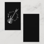 Skeleton Guitar Lover Rock Music Fan Visitekaartje (Voorkant / Achterkant)