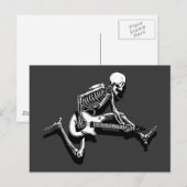 Skeleton Guitarist Jump Briefkaart (Voorkant / Achterkant)