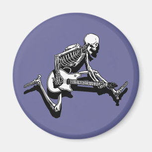 Skeleton Guitarist Jump Magneet