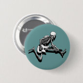 Skeleton Guitarist Jump Ronde Button 5,7 Cm (Voorkant /achterkant)