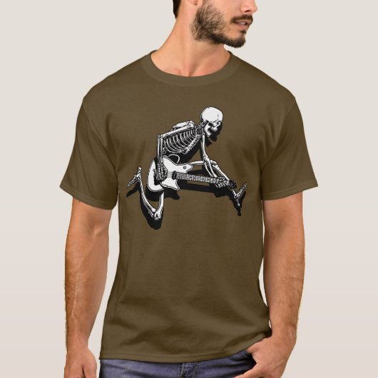 Skeleton Guitarist Jump T-shirt (Voorkant)