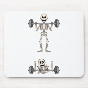 Skeleton Gym Funny Workout Gym Jokes Bodybuilding Muismat