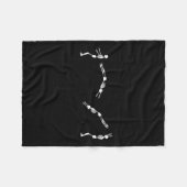 Skeleton Gymnast - Halloween Tumbling Backflip Fleece Deken (Voorkant (Horizontaal))