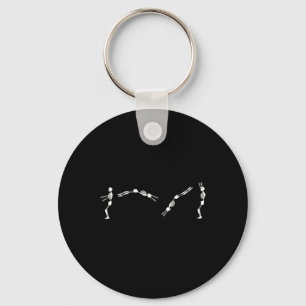 Skeleton Gymnast - Halloween Tumbling Backflip Sleutelhanger
