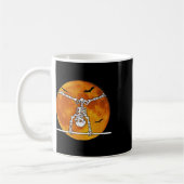 Skeleton Gymnastiek Halloween Horizontale Bar Koffiemok (Links)