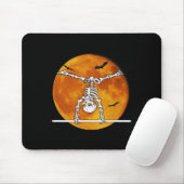 Skeleton Gymnastiek Halloween Horizontale Bar Muismat (Met muis)