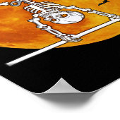 Skeleton Gymnastiek Halloween Horizontale Bar Poster (Hoek)