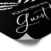 Skeleton Halloween Baby shower Gastenboek teken Poster (Hoek)