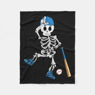 Skeleton Halloween Baseball Spelen Fleece Deken