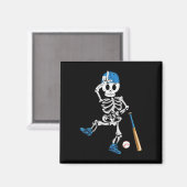 Skeleton Halloween  Baseball Spelen Magneet (Voorkant / Achterkant)