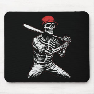 Skeleton Halloween Baseball Speler 1 Muismat