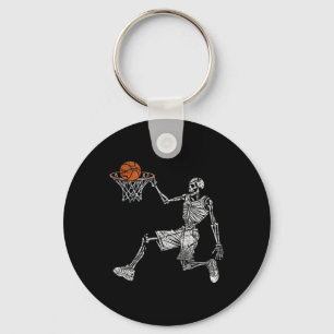 Skeleton Halloween basketballer basketballer Sleutelhanger