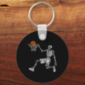 Skeleton Halloween basketballer basketballer Sleutelhanger (Voorkant)