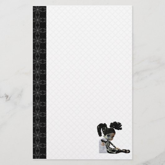 Skeleton Halloween Briefpapier (Voorkant)