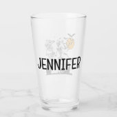 Skeleton Halloween feest Glas (Achterkant)