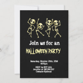 Skeleton Halloween feest Kaart