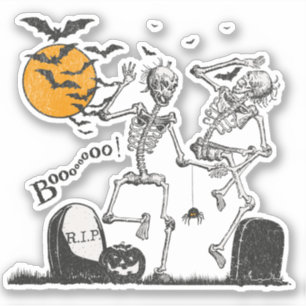Skeleton Halloween feest Sticker