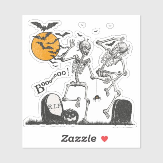 Skeleton Halloween feest Sticker (Vel)