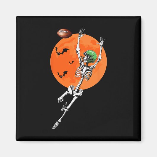 Skeleton Halloween Football Speler Magneet (Voorkant)