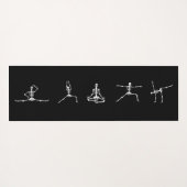 Skeleton Halloween Gothic Dead Inside Funny Black Yogamat (Achterkant (horizontaal))