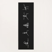 Skeleton Halloween Gothic Dead Inside Funny Black Yogamat (Achterkant)