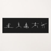 Skeleton Halloween Gothic Dead Inside Funny Black Yogamat (Voorkant (horizontaal))