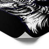 Skeleton Halloween honkbalspeler Poster (Hoek)