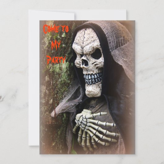 Skeleton Halloween Invitation Kaart (Voorkant)