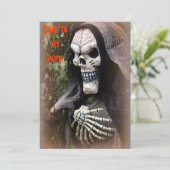 Skeleton Halloween Invitation Kaart (Staand voorkant)