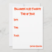 Skeleton Halloween Invitation Kaart (Achterkant)