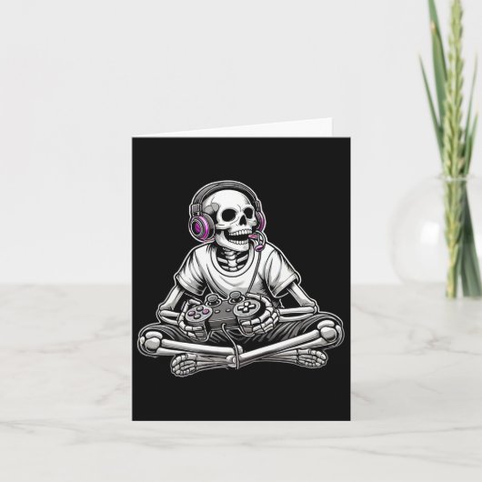 Skeleton Halloween Kaart (Voorkant)