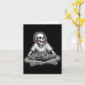 Skeleton Halloween Kaart (Gele Bloem)