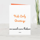 Skeleton Halloween Kaart voor kinderen (Achterkant)