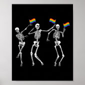 Skeleton Halloween LGBT Flag Skeleton Gay Pride MO Poster (Voorkant)