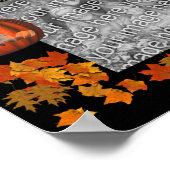 Skeleton Halloween Lijst Uw foto toevoegen Poster (Hoek)