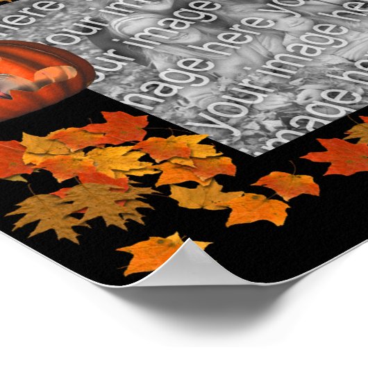 Skeleton Halloween Lijst Uw foto toevoegen Poster (Hoek)