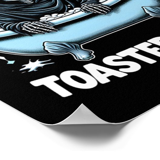 Skeleton Halloween Live Lachbroodrooster Bath Desi Poster (Hoek)