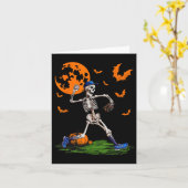 Skeleton Halloween Mannen Boys Baseball Spooky Sea Kaart (Gele Bloem)