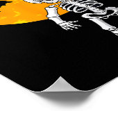 Skeleton Halloween Mannen Boys Honkbal Halloween 1 Poster (Hoek)