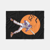 Skeleton Halloween Mannen Boys Honkbal Halloween Fleece Deken (Voorkant (Horizontaal))
